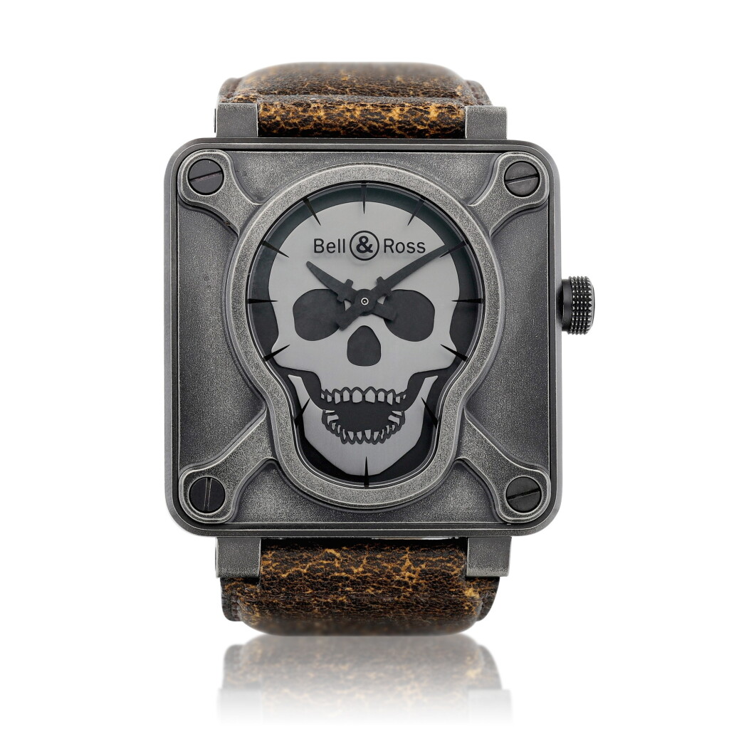 View full screen - View 1 of Lot 8255. Aviation Airborne II Skull, Reference BR01-92-S | A limited edition PVD-coated stainless steel wristwatch, Circa 2012 | Aviation Airborne II Skull 型號BR01-92-S | 限量版PVD塗層處理精鋼腕錶,約2012年製.