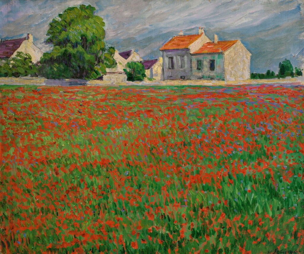 View full screen - View 1 of Lot 36. Champ de coquelicots.