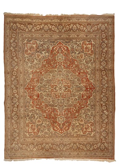 View full screen - View 1 of Lot 280. A Persian carpet, 19th century | Tapis perse, XIXe siècle.