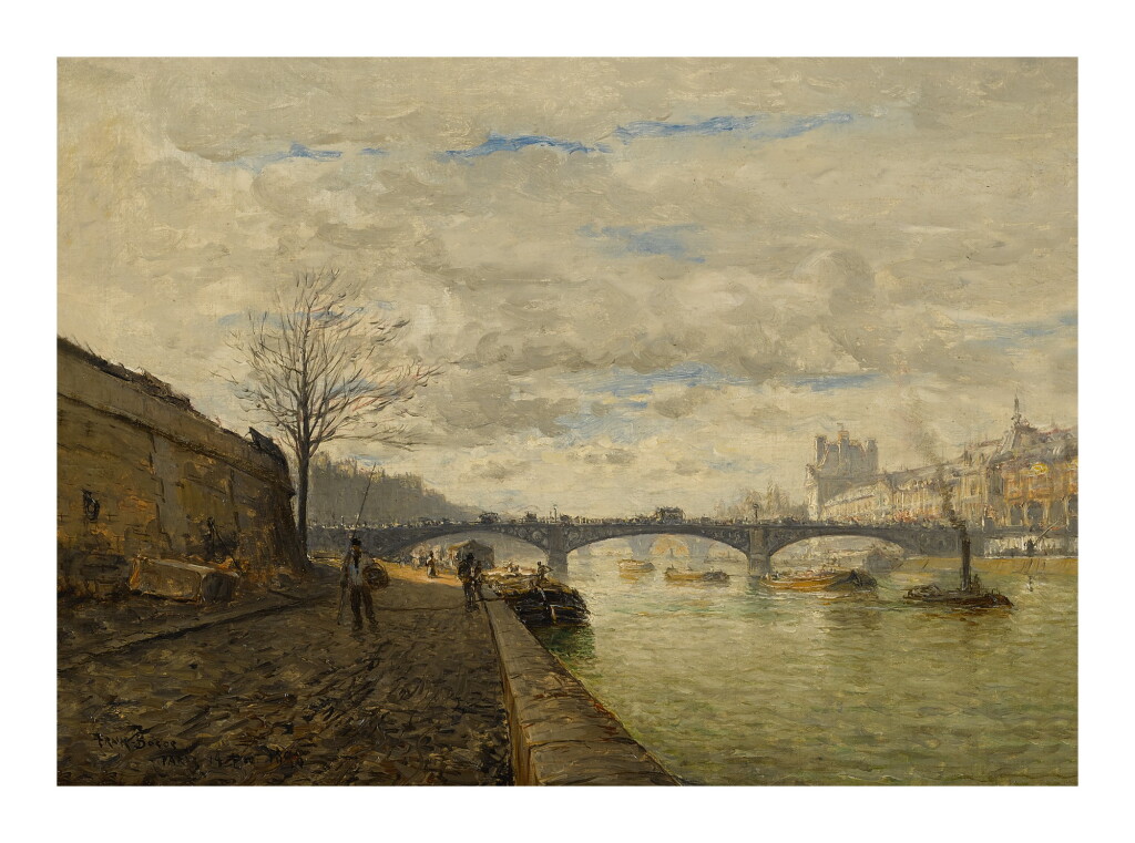 View full screen - View 1 of Lot 86. FRANK MYERS BOGGS | LA SEINE ET LES QUAIS DU LOUVRE.