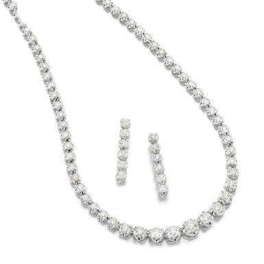 View full screen - View 1 of Lot 143. Diamond demi-parure.