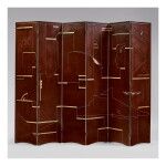 An Important and Unique Six-Panel Screen