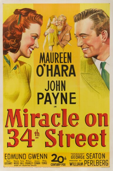 View full screen - View 1 of Lot 130. MIRACLE ON 34TH STREET (1947) POSTER, US.