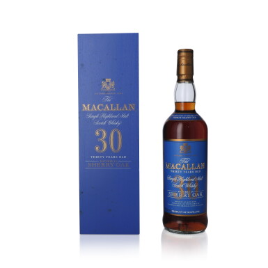 View full screen - View 1 of Lot 12. The Macallan 30 Year Old Sherry Oak Blue Box 43.0 abv NV (1 BT75).