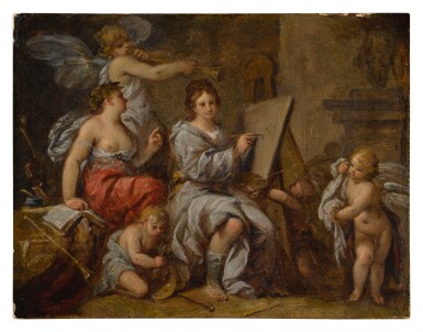 View full screen - View 1 of Lot 580. An allegory of painting.
