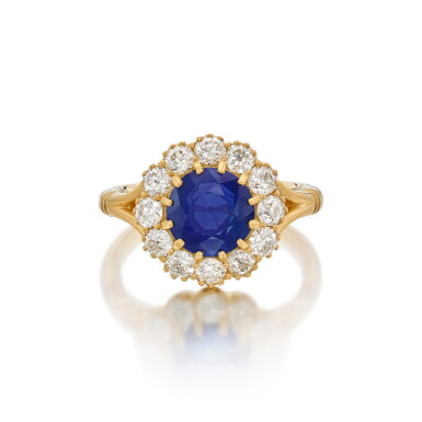 View full screen - View 1 of Lot 794. Sapphire and Diamond Ring.