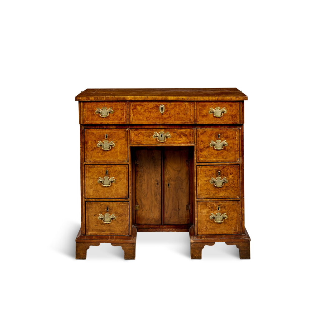 View full screen - View 1 of Lot 117. A George I Burr Walnut Escritoire, Circa 1725.