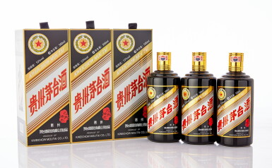 View full screen - View 1 of Lot 6337. 2018-2019年產"五星牌"貴州茅台酒豬年生肖 Kweichow Moutai Five Star Year of the Pig 2018 - 2019 (3 BT50).