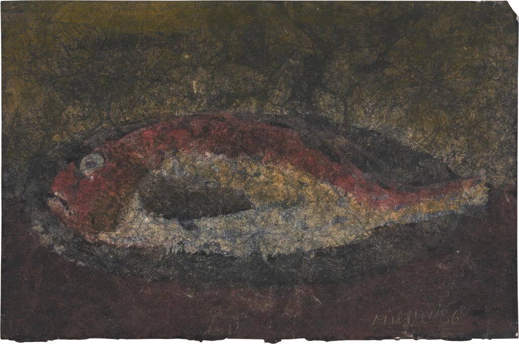 View full screen - View 1 of Lot 736. Nature morte au poisson.