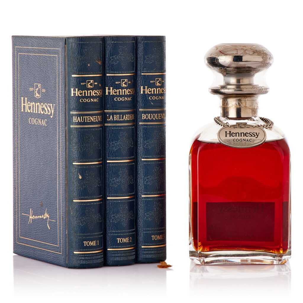 View full screen - View 1 of Lot 662. Hennessy Cognac Library Tome Blue 40.0 abv NV (1 BT70).