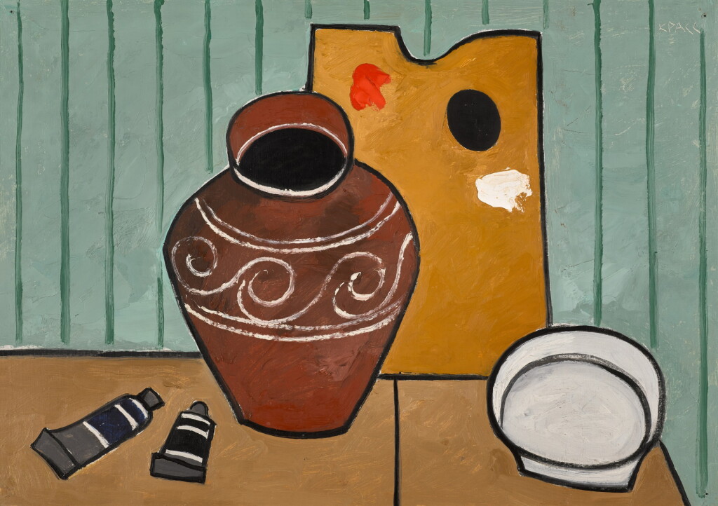 View full screen - View 1 of Lot 28. Still Life with Jug, Palette and Tubes of Paint.