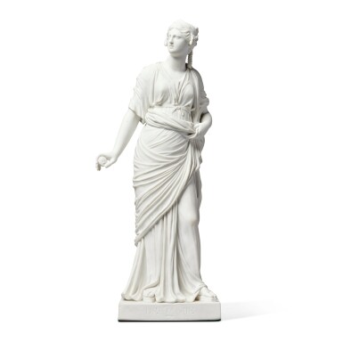 View full screen - View 1 of Lot 250. A Large Sèvres Biscuit Porcelain Figure of Déidamie, Early 19th Century.