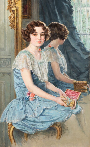 View full screen - View 1 of Lot 61. WALTER MACEWEN | LE JEUNE FILLE AU COFFRET À BIJOUX.