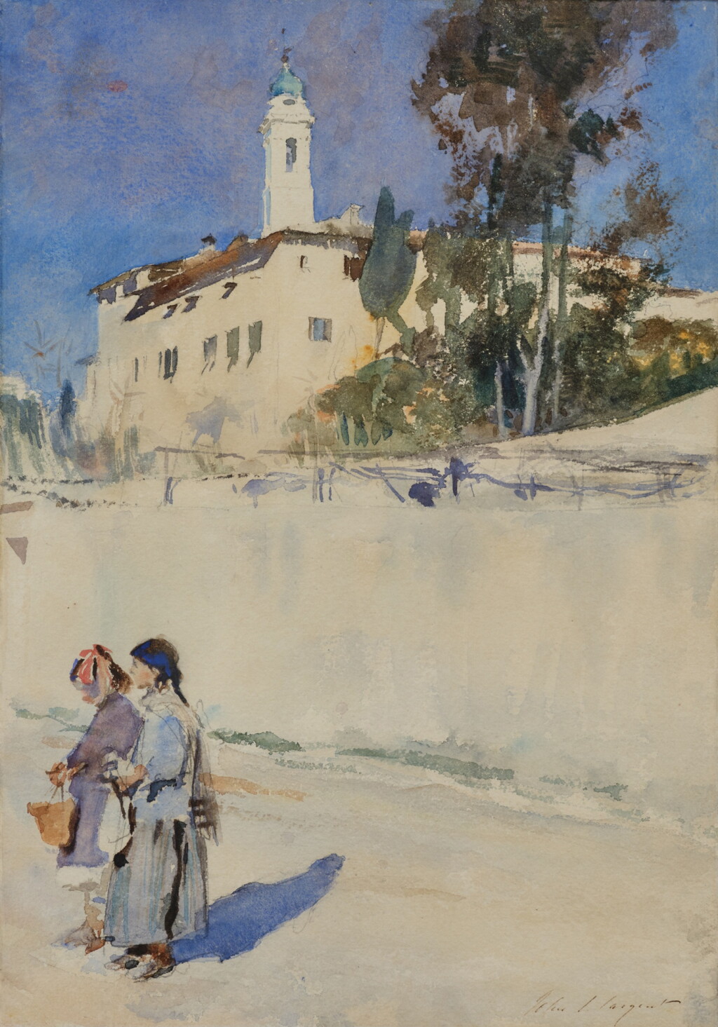 View full screen - View 1 of Lot 345. Landscape with Two Children.