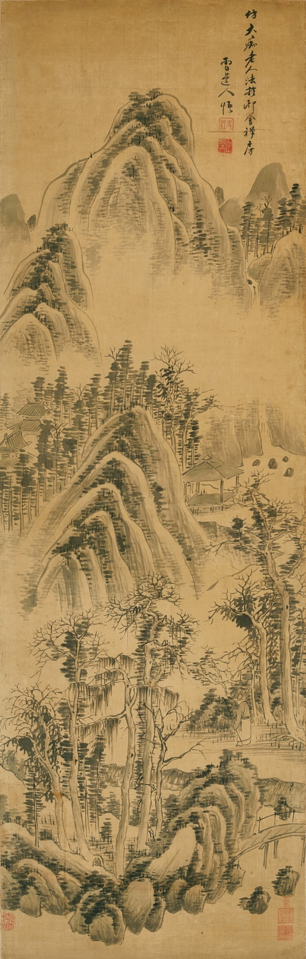 View full screen - View 1 of Lot 2540. Monk Xue-zhuang 雪莊| Landscape after Huang Gongwang 倣大癡山水.