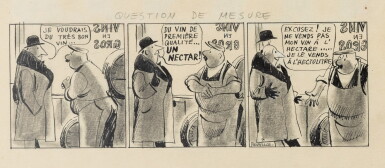 View full screen - View 1 of Lot 209. 6 dessins parus dans le journal de Tintin, dont 2 de Beuville et 4 de Trubert..
