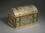 A gilt-bronze mounted engraved pewter and brass casket, French or Southern Netherlandish, part late 17th century