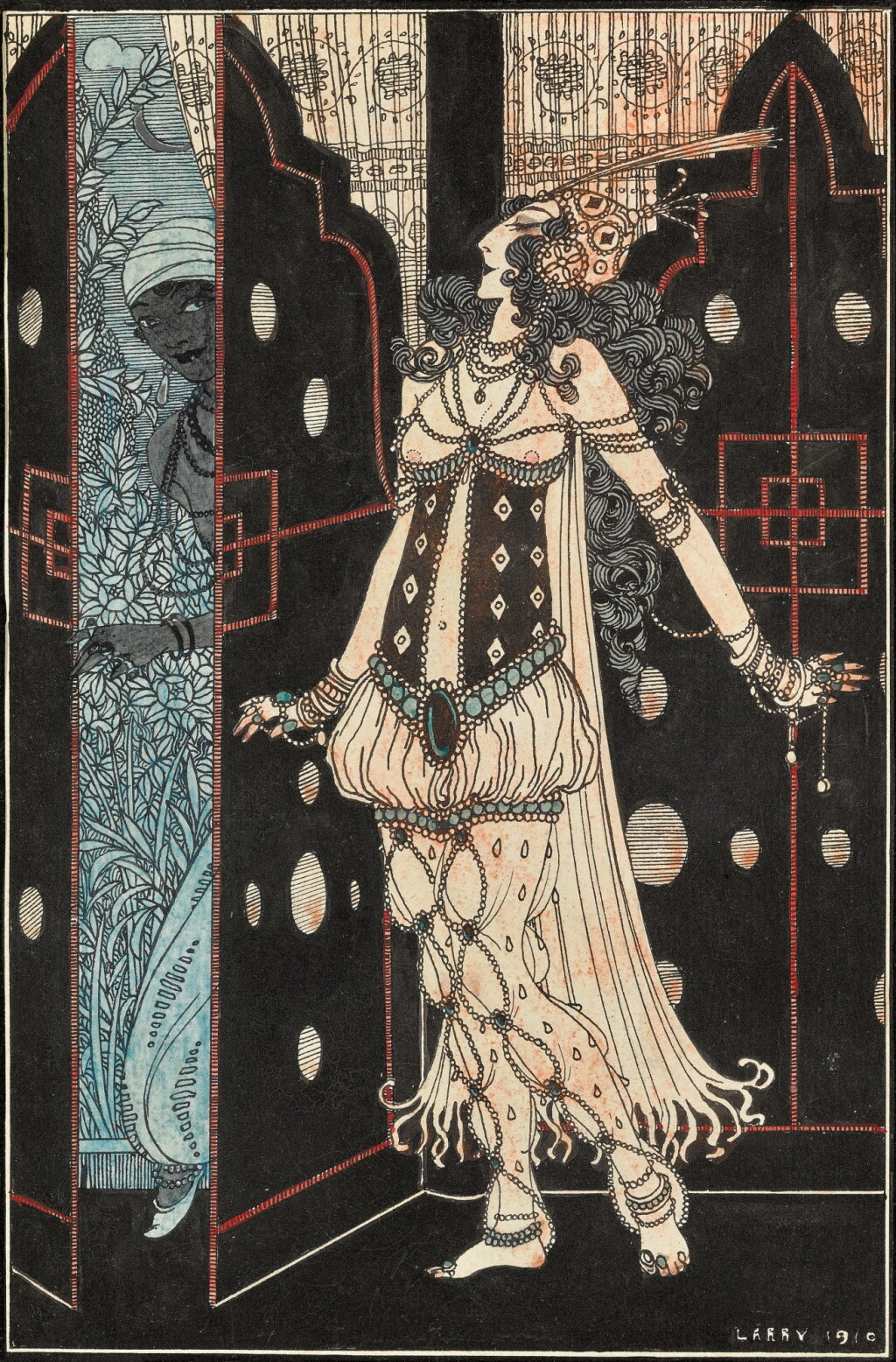 View full screen - View 1 of Lot 91. Ida Rubinstein and Vaslav Nijinsky in Scheherazade.