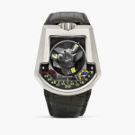 Reference UR-201 | A white gold and titanium wristwatch with revolving satellite hour display, telescopic minute hand, power reserve, day and night, oil change and life of the watch indication, Circa 2007