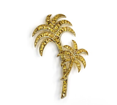View full screen - View 1 of Lot 47. Citrine and diamond brooch, 'Palme', Michele della Valle.