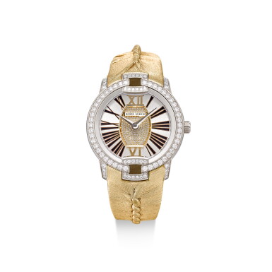 View full screen - View 1 of Lot 205. ROGER DUBUIS | VELVET A LIMITED EDITION WHITE GOLD AND DIAMOND-SET WRISTWATCH, CIRCA 2018.