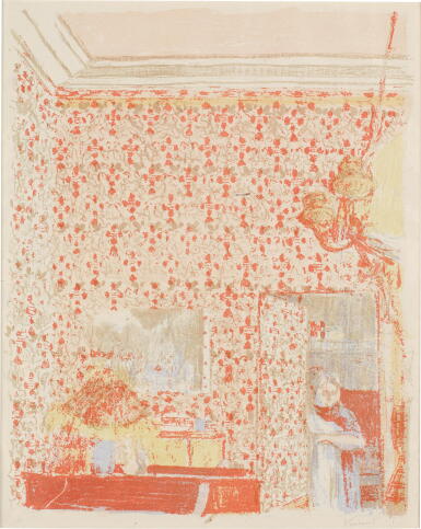 View full screen - View 1 of Lot 750. Intérieur aux tentures roses I, from Paysages et Intérieurs (Roger-Marx 36).