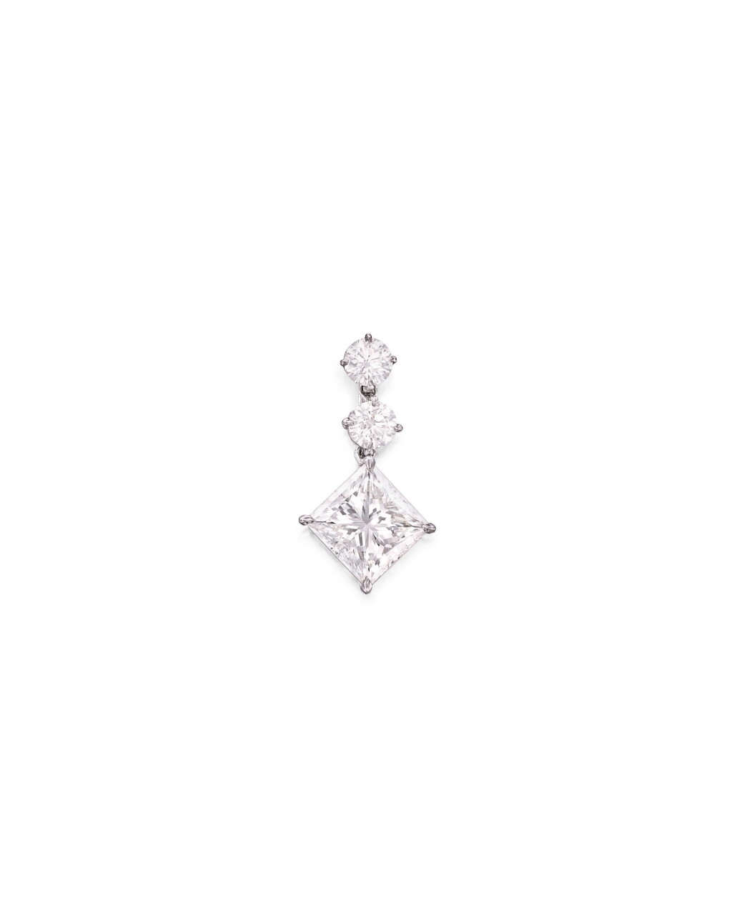 View full screen - View 1 of Lot 1709. Diamond Pendant | 4.25克拉 方形 E色 鑽石 吊墜.