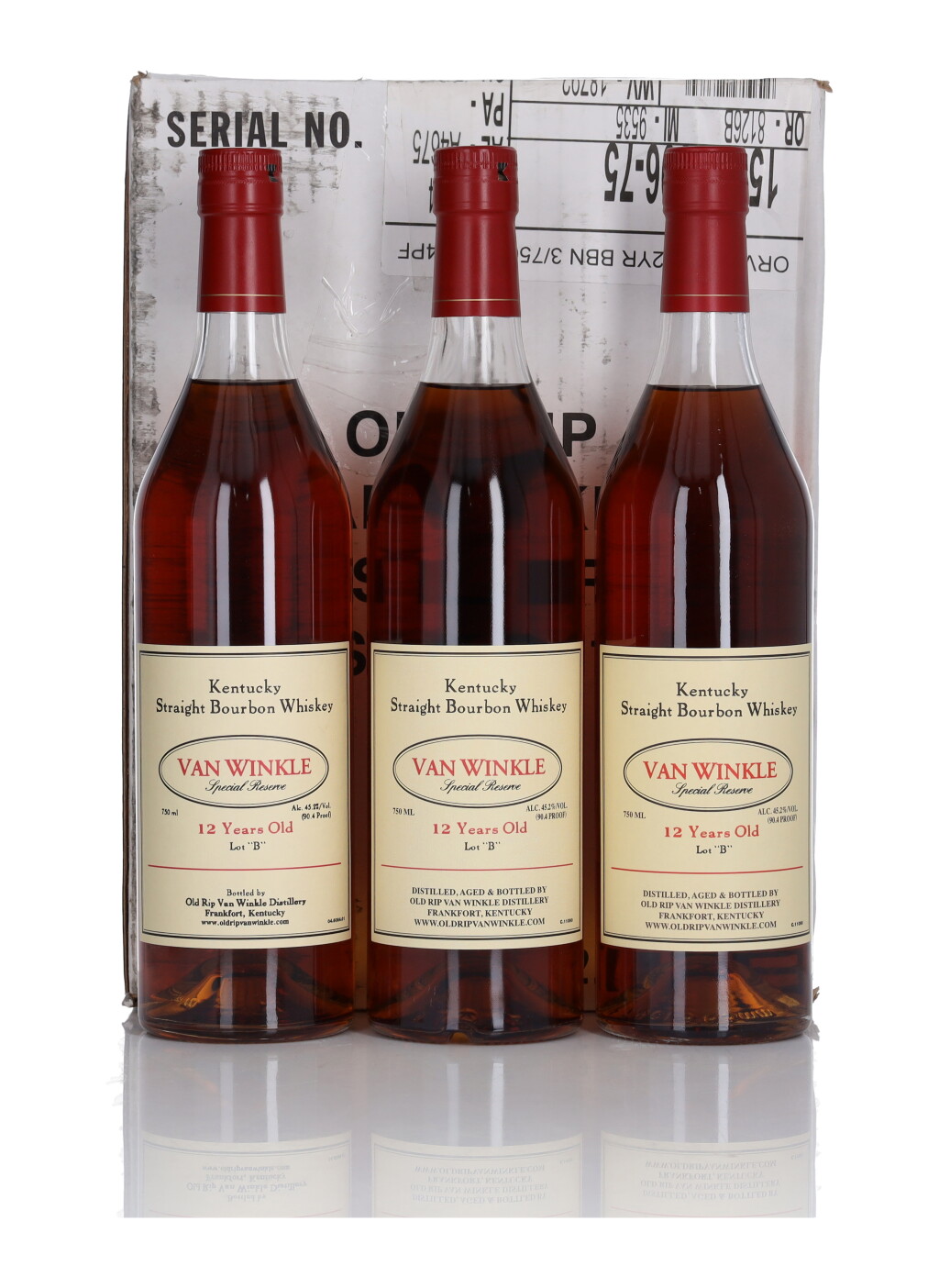 View full screen - View 1 of Lot 97. Van Winkle 12 Year Old Special Reserve Lot "B" 90.4 Proof NV (3 Bottles 75cl).