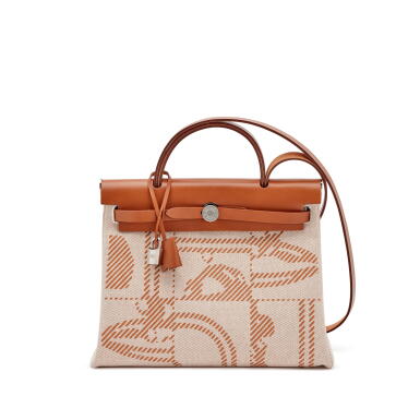 View full screen - View 1 of Lot 39. Brides de Gala and Fauve Herbag 31 with Palladium Hardware, 2022.