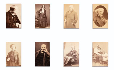 View full screen - View 1 of Lot 155. PHOTOGRAPHIES originales de Vigny, Sand, Daumier, Corot, Barbey, Hugo, Dickens et Dumas père.