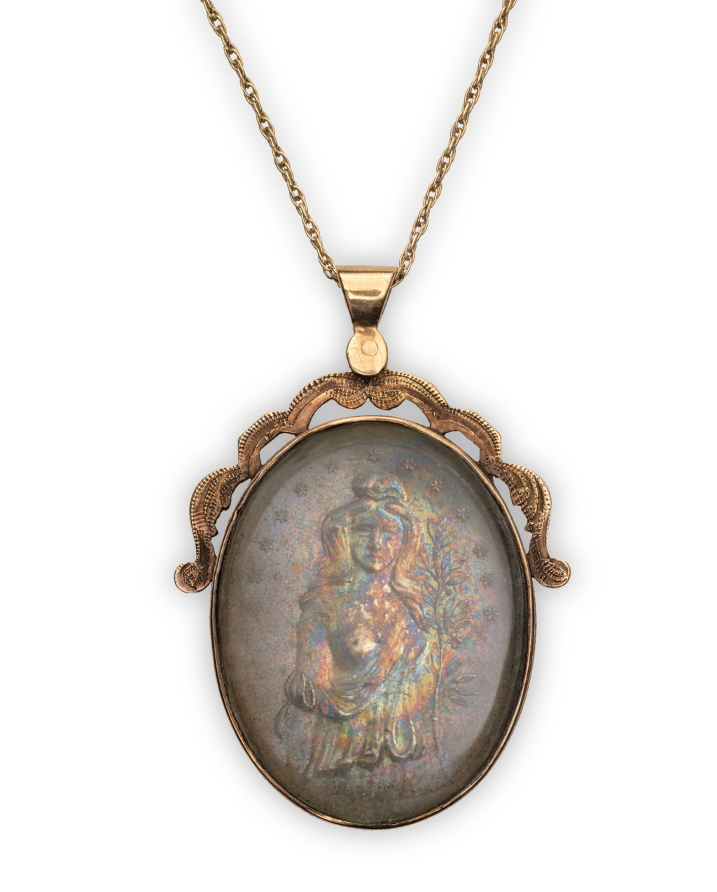 View full screen - View 1 of Lot 246. Very Rare Silver Northern Liberty Fire Company Sulfide Watch Fob, Philadelphia, Pennsylvania, 19th Century.