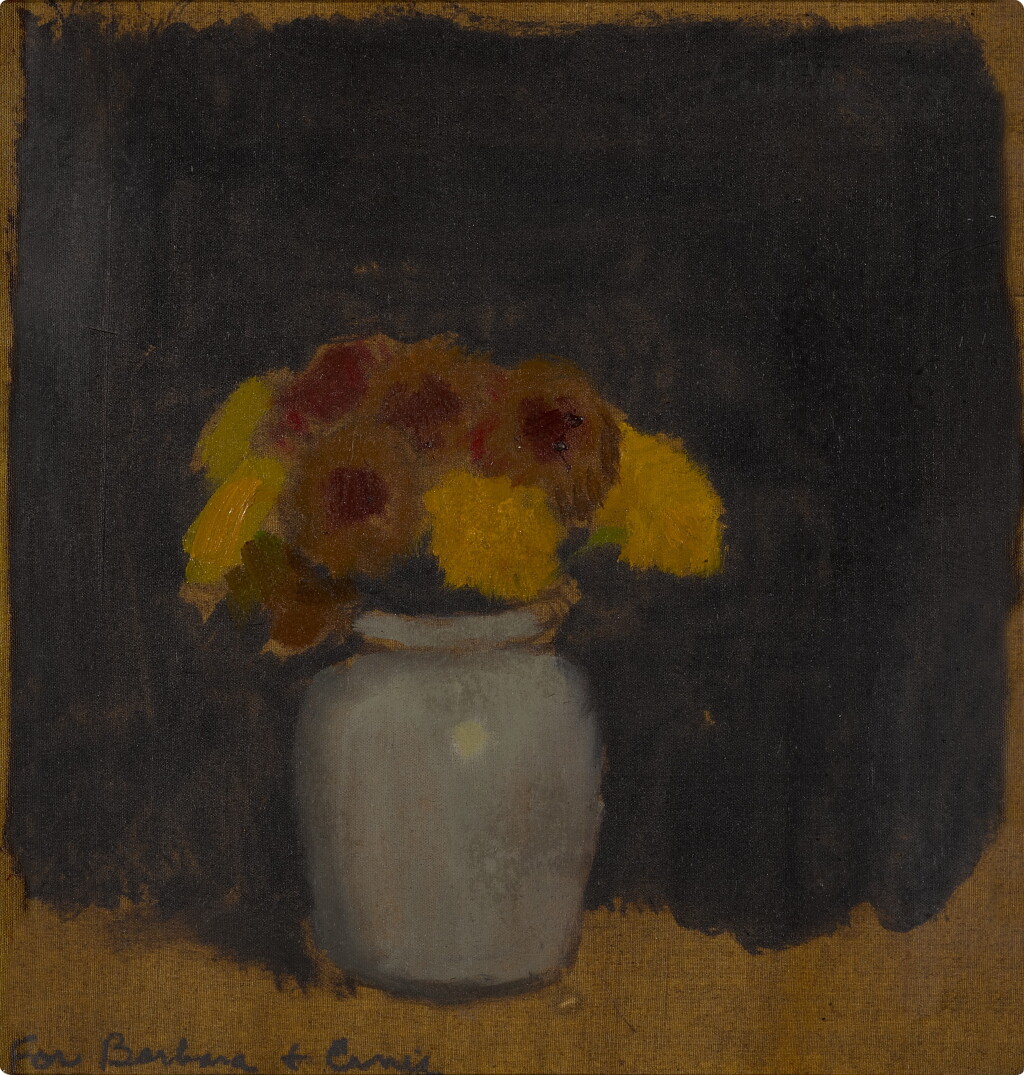 View full screen - View 1 of Lot 802. Flowers in a Blue Vase.