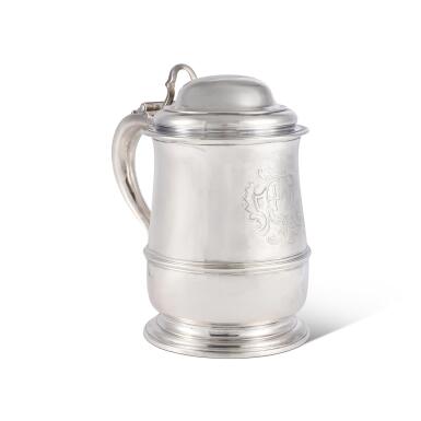 View full screen - View 1 of Lot 439. A George II Silver Large Tankard, Jonathan Swift, London, 1739.