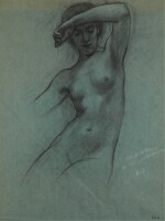 HERBERT JAMES DRAPER | Study of a Water-nymph for ‘Prospero Summoning Nymphs and Deities’