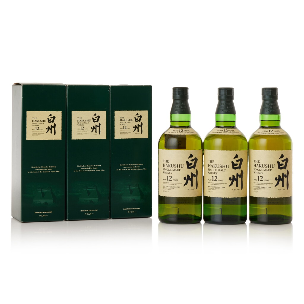 View full screen - View 1 of Lot 9161. 白州 The Hakushu 12 Year Old 43.0 abv NV (3 BT70).