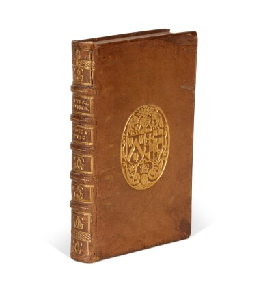 View full screen - View 1 of Lot 22. Goclenius | Physiologia crepitus ventris, Frankfurt, 1607, and other works, calf with the arms of de Thou.