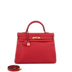 Rouge Pivoine Togo Kelly 35 Retourné Gold Hardware, 2014