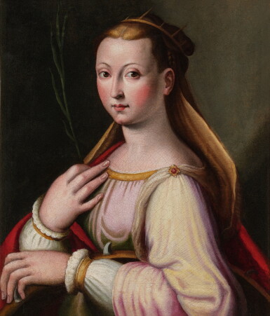 View full screen - View 1 of Lot 418. Self-Portrait of the Artist as Saint Catherine of Alexandria.