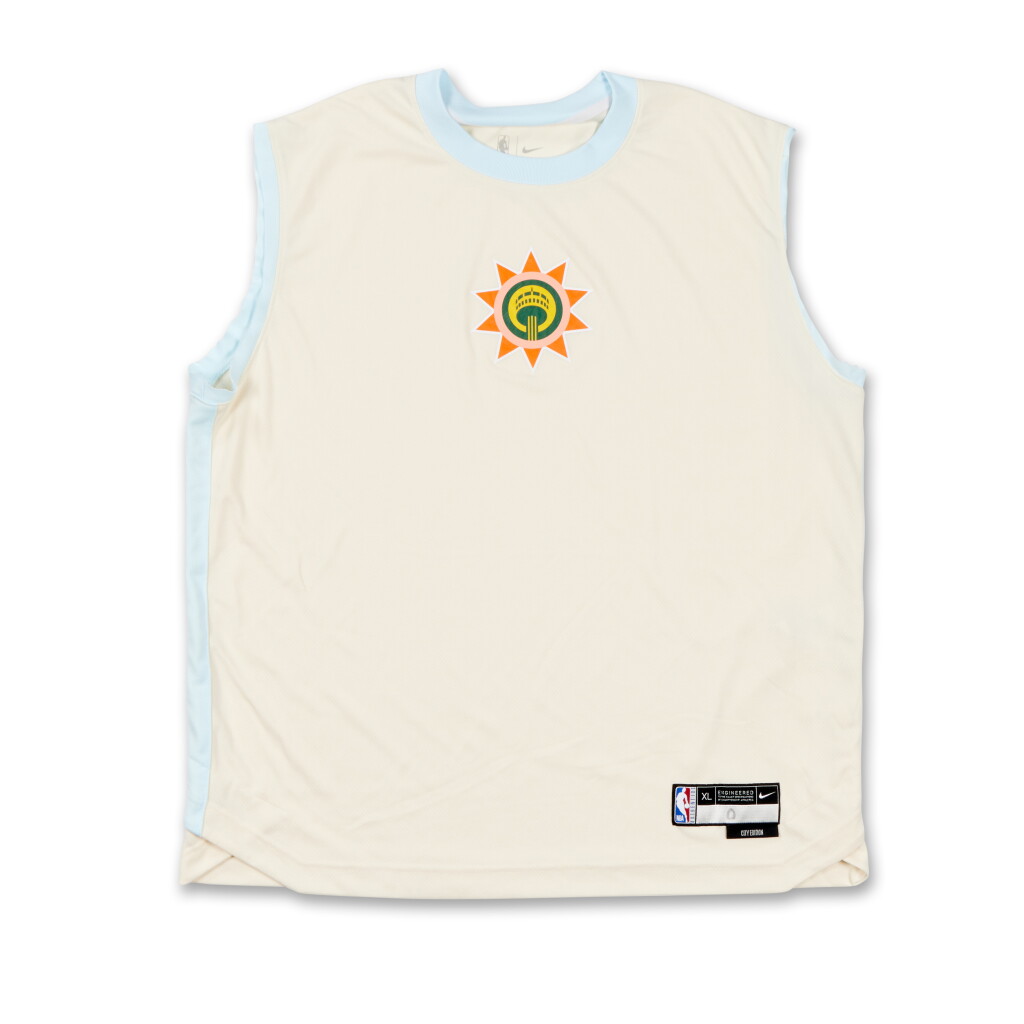 View full screen - View 1 of Lot 185. Keldon Johnson San Antonio Spurs 2024-2025 City Edition Warmup Set .