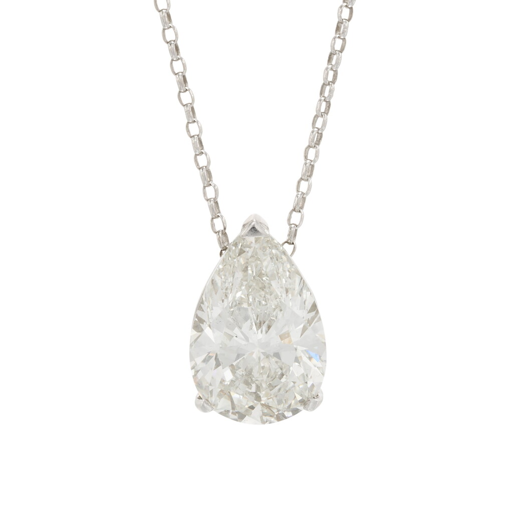 View full screen - View 1 of Lot 12. Diamond Pendant Necklace .
