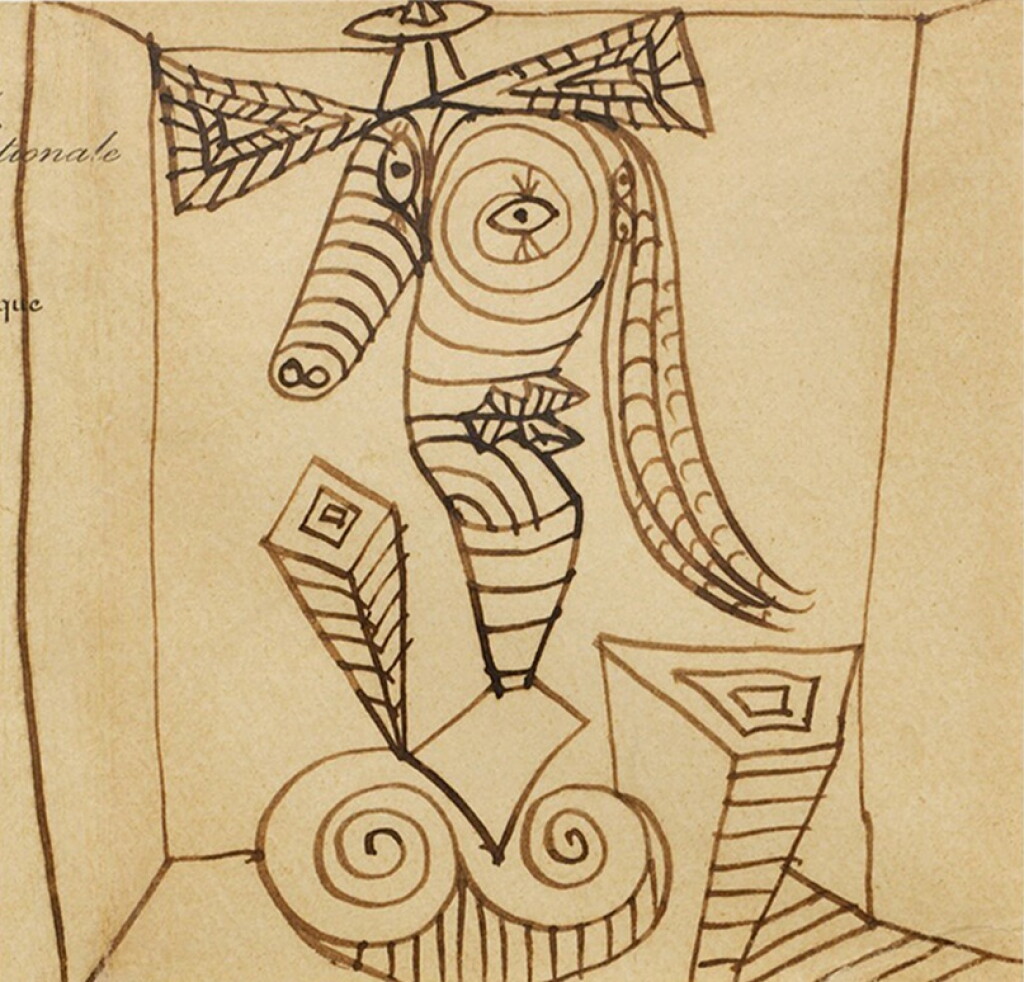View full screen - View 1 of Lot 323. Buste de femme au chapeau.