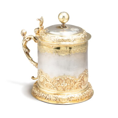 View full screen - View 1 of Lot 246. A large German silver-gilt tankard, Philipp Stenglin, Augsburg, 1732-1733.