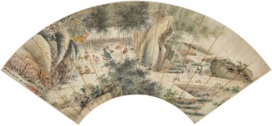 View full screen - View 1 of Lot 2544. Wan Shouqi 1603-1652 萬壽祺 | Seven Sages of the Bamboo Grove 竹林七賢.