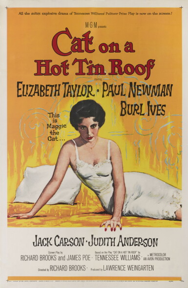 View full screen - View 1 of Lot 99. Cat on a Hot Tin Roof (1958).
