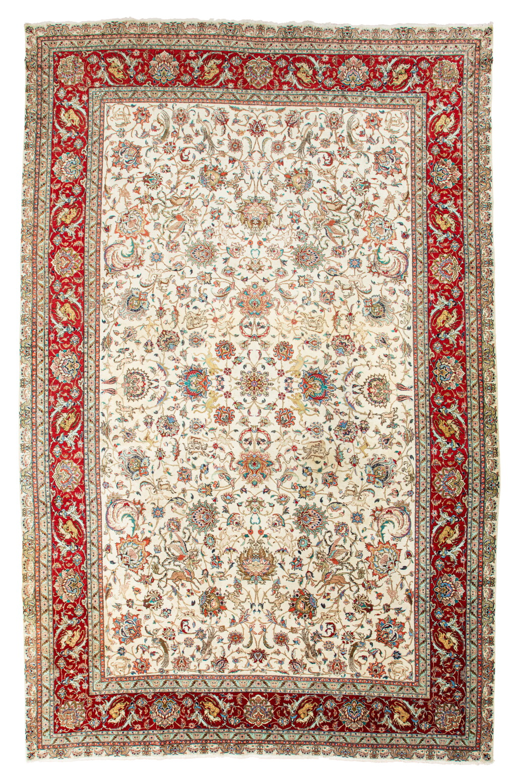 View full screen - View 1 of Lot 42. A Tabriz carpet, north-west Persia, circa 1950, signature Ashgar Abazar.