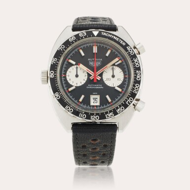 View full screen - View 1 of Lot 114. Reference 1163V 'Viceroy' Autavia | A stainless steel automatic chronograph wristwatch, Circa 1964.