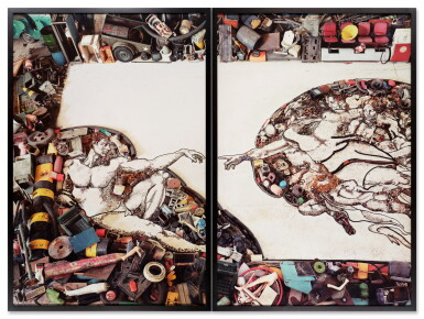 View full screen - View 1 of Lot 592. The Creation of Adam, After Michelangelo.