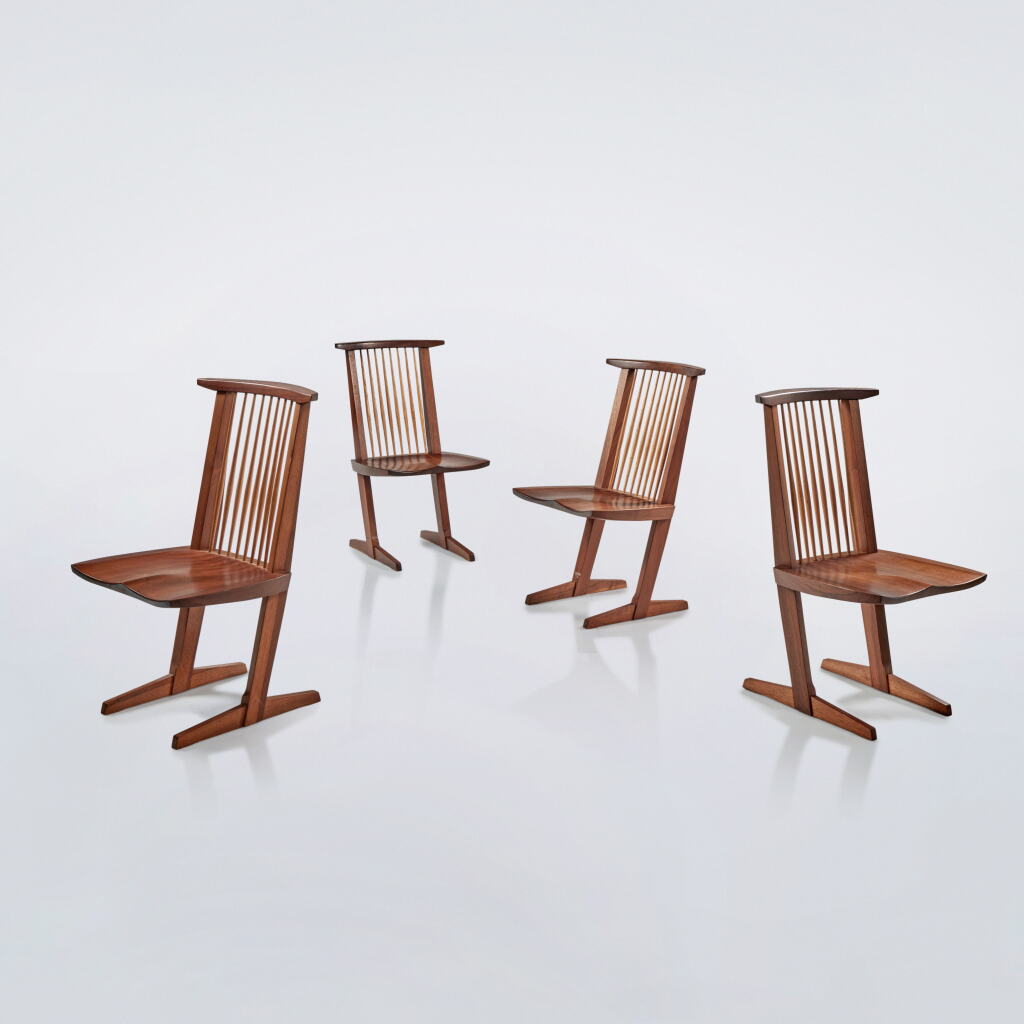 View full screen - View 1 of Lot 582. Set of Four "Conoid" Chairs.