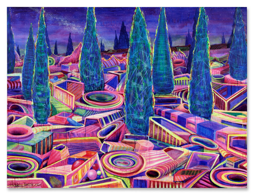 Voir en plein écran - Voir 1 du lot 8525. Huang Yuxing 黃宇興 | The train through edge of the town 穿過城鎮邊緣的火車.