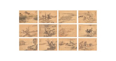 View full screen - View 1 of Lot 3007. 戴熙 仿古山水冊|Dai Xi, Landscape after Ancient Masters.